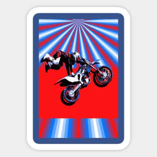 Retro Motocross Rider Design Sticker